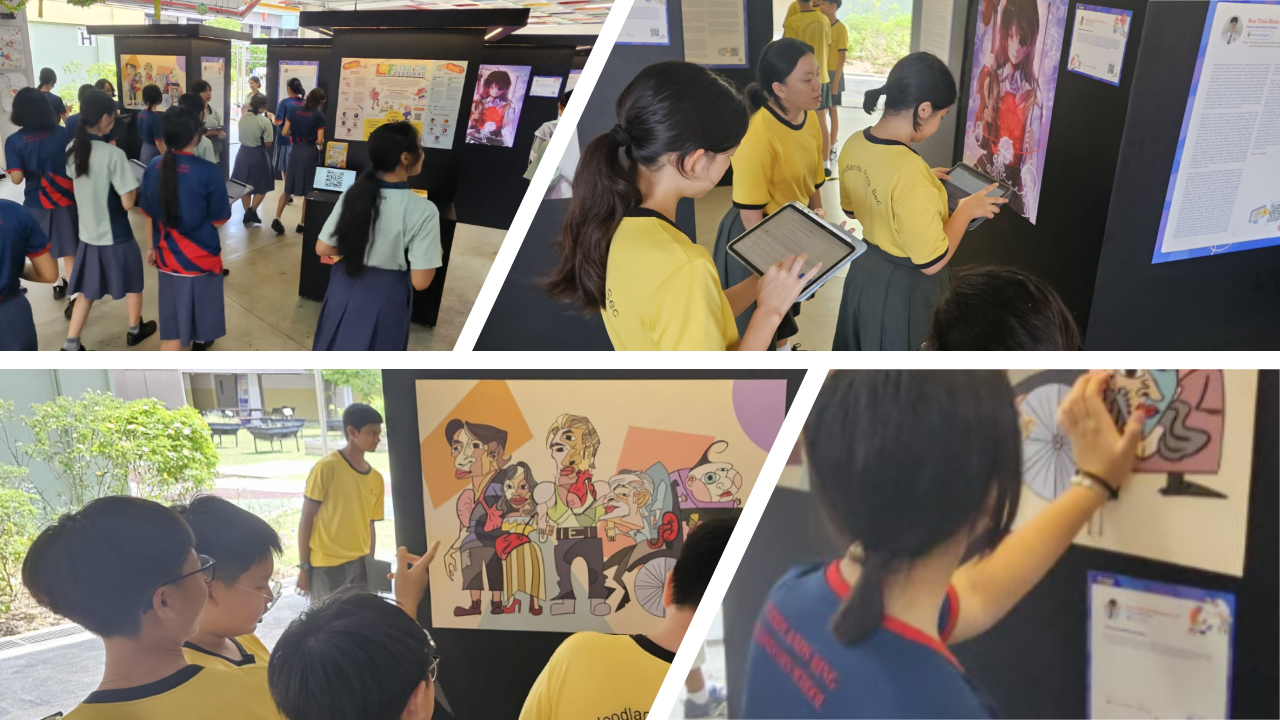 Students visiting Art exhibitions